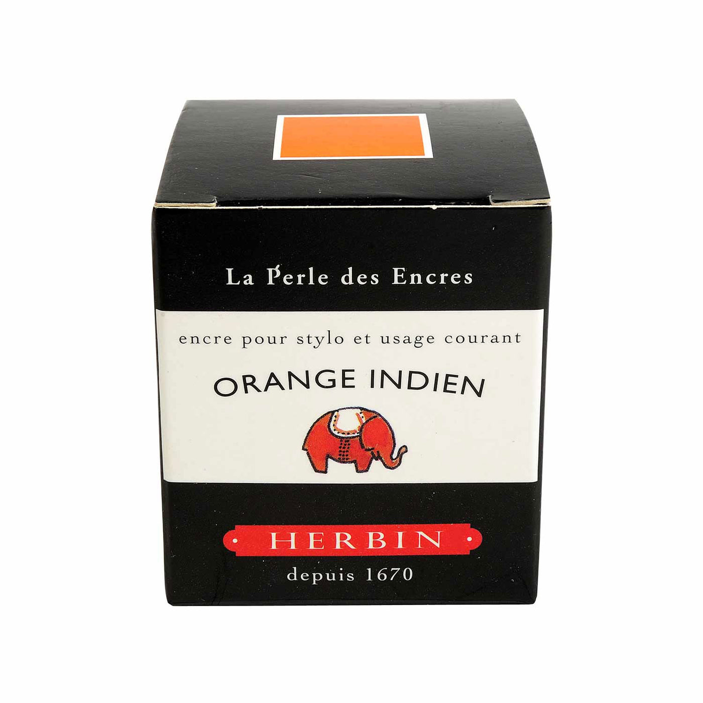 J Herbin "D" Series Ink Bottle Orange Indien (Orange) - 30ml 2