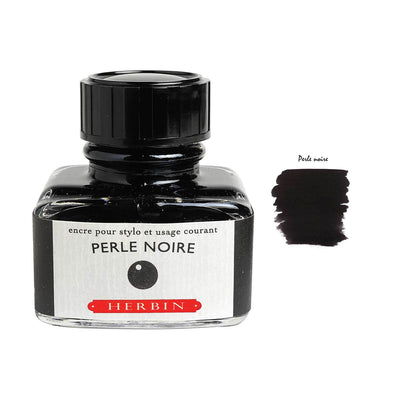 J Herbin "D" Series Ink Bottle Perle Noire (Black) - 30ml 1