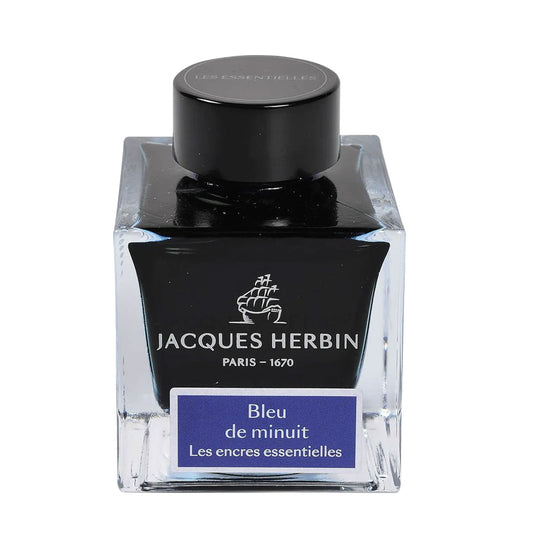 J. Herbin Essentielles Ink Bottle, Bleu De Minuit- 50ml