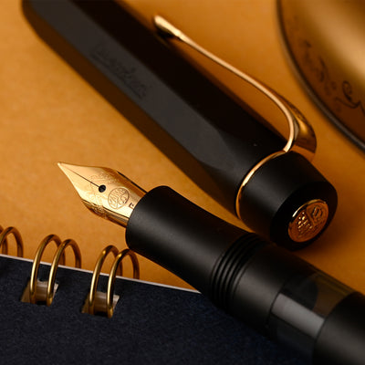 Kaweco Piston AL Sport Fountain Pen with Ink Bottle - Black GT 15