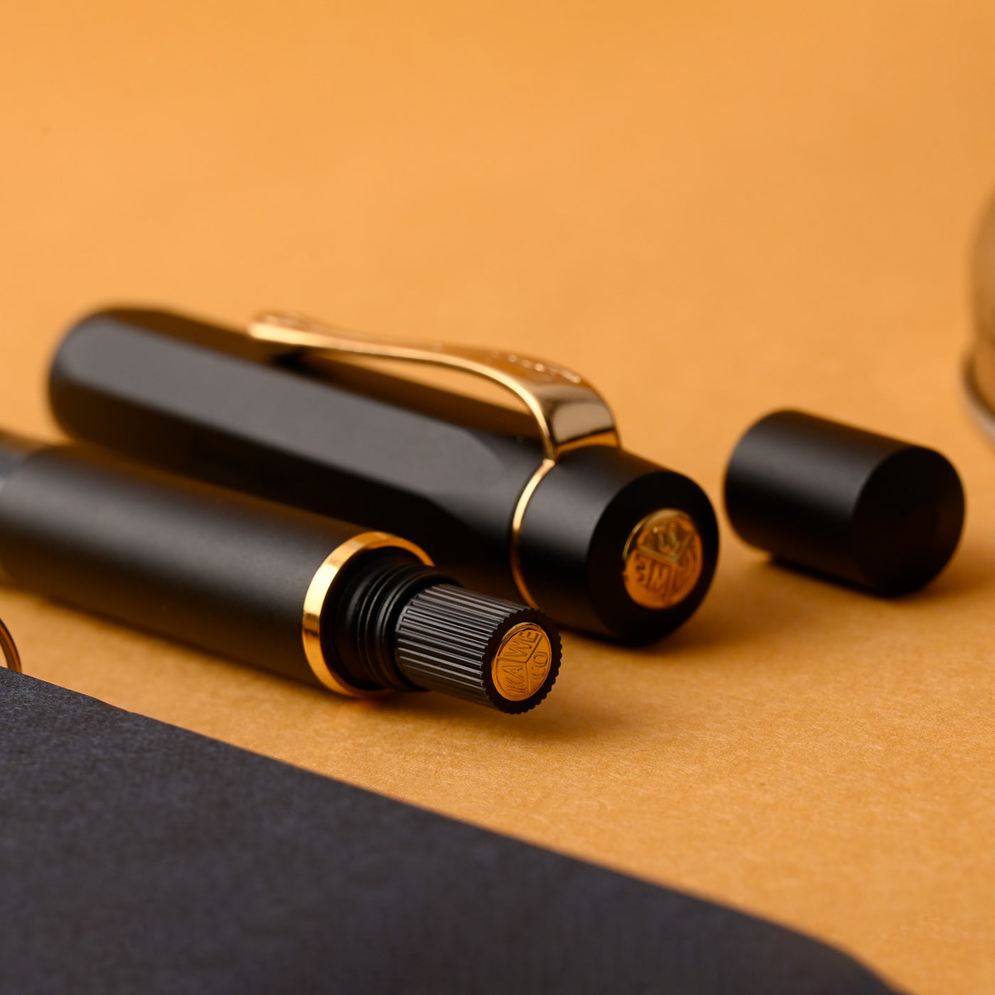 Kaweco Piston AL Sport Fountain Pen with Ink Bottle - Black GT 17