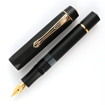Kaweco Piston AL Sport Fountain Pen with Ink Bottle - Black GT 3
