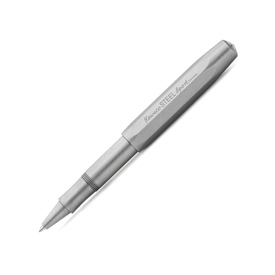Kaweco Steel Sport Roller Ball Pen with Optional Clip - Stainless Steel