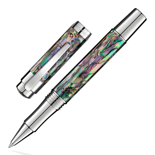 Laban Abalone Roller Ball Pen - Silver