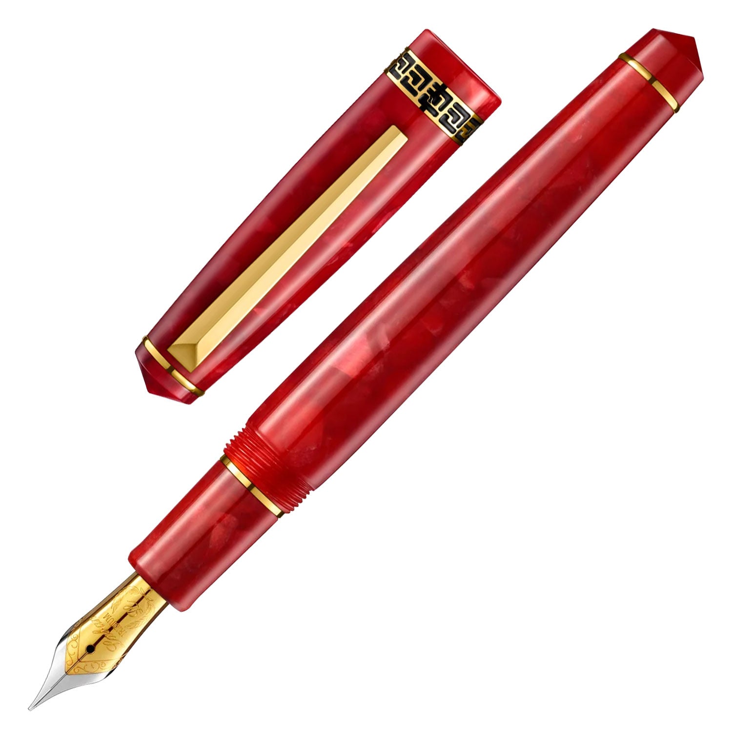 Laban Box Red Laban Rosa Fountain Pen - Passion Red GT – Makoba