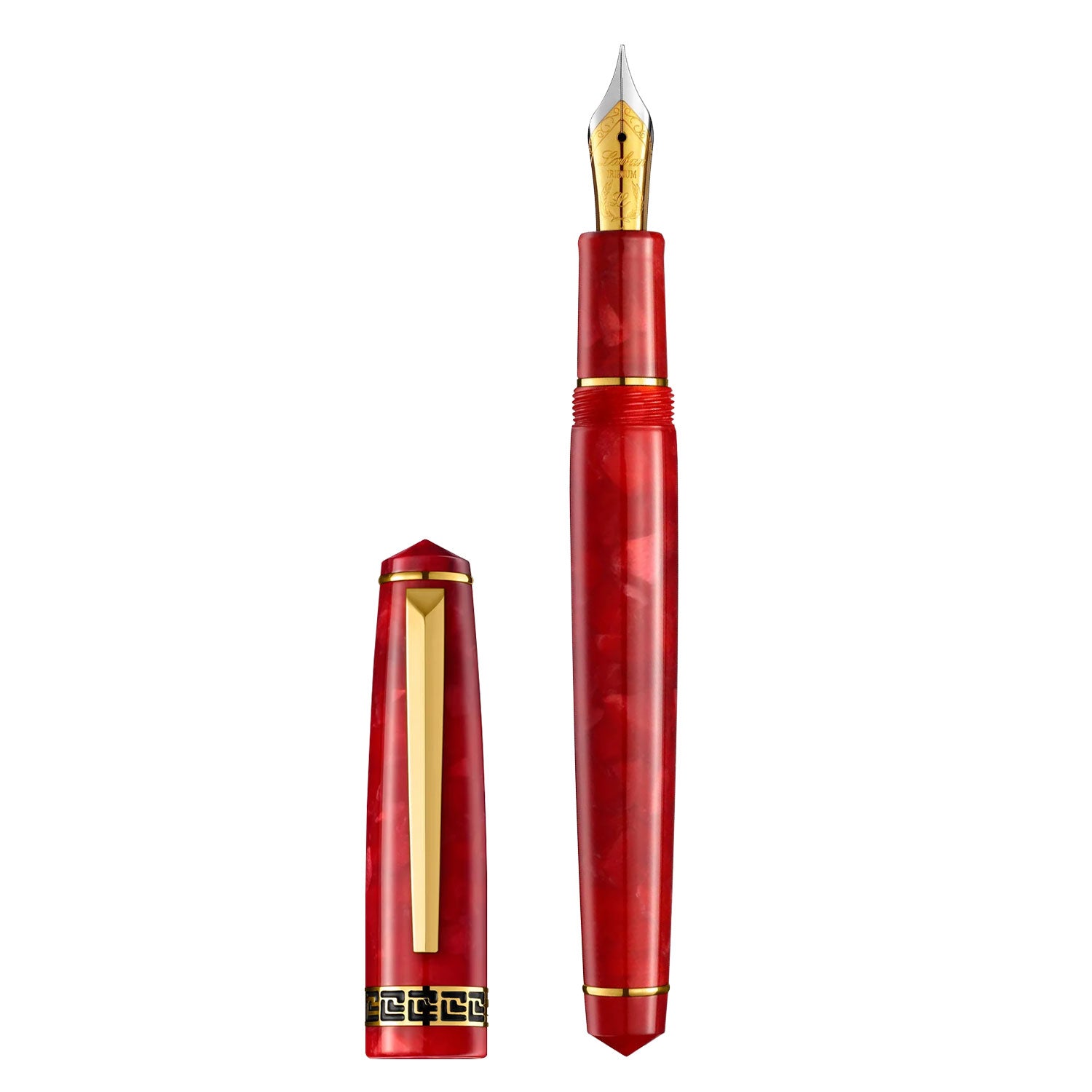 Laban Box Red Laban Rosa Fountain Pen - Passion Red GT – Makoba