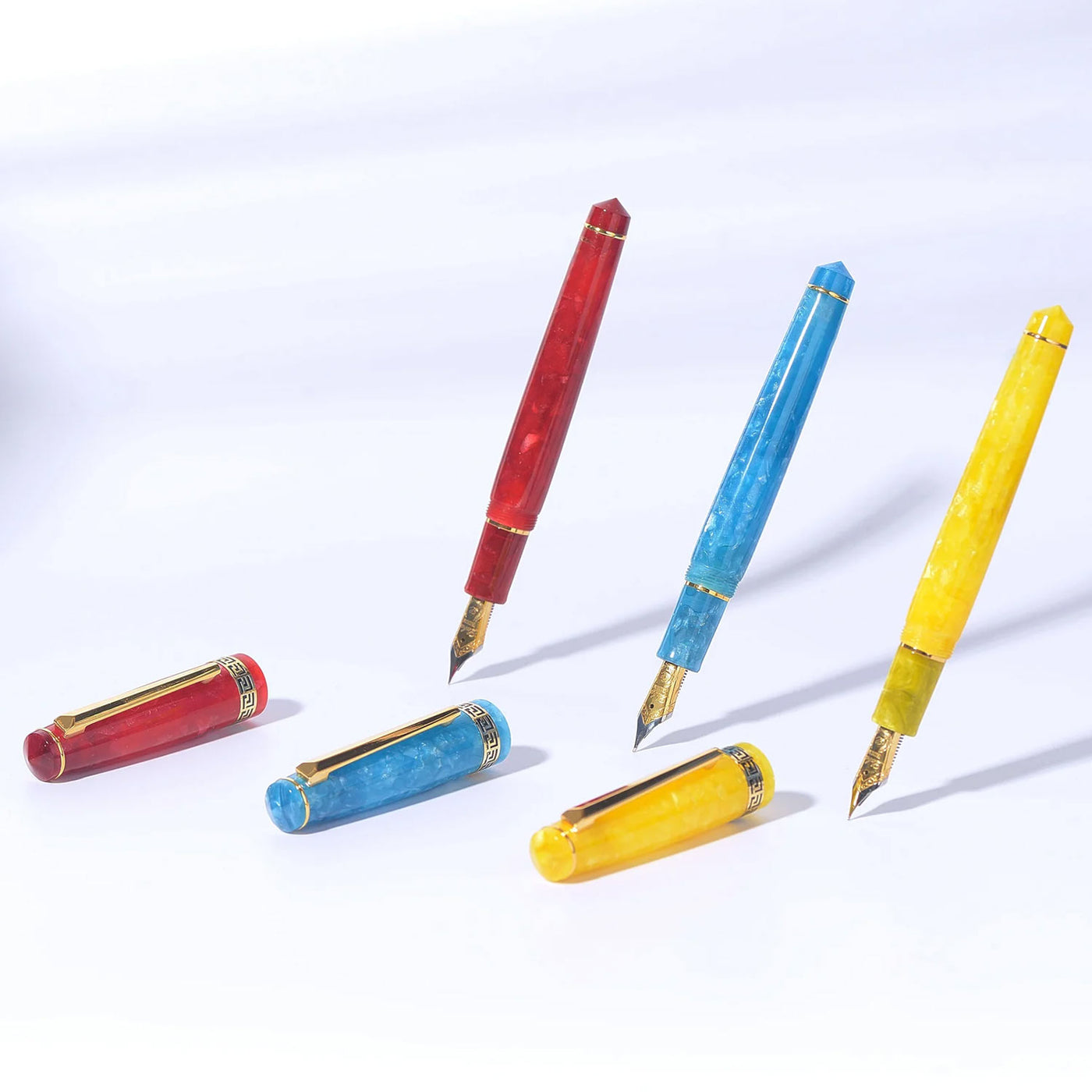 Laban Rosa Fountain Pen - Sky Blue GT 3