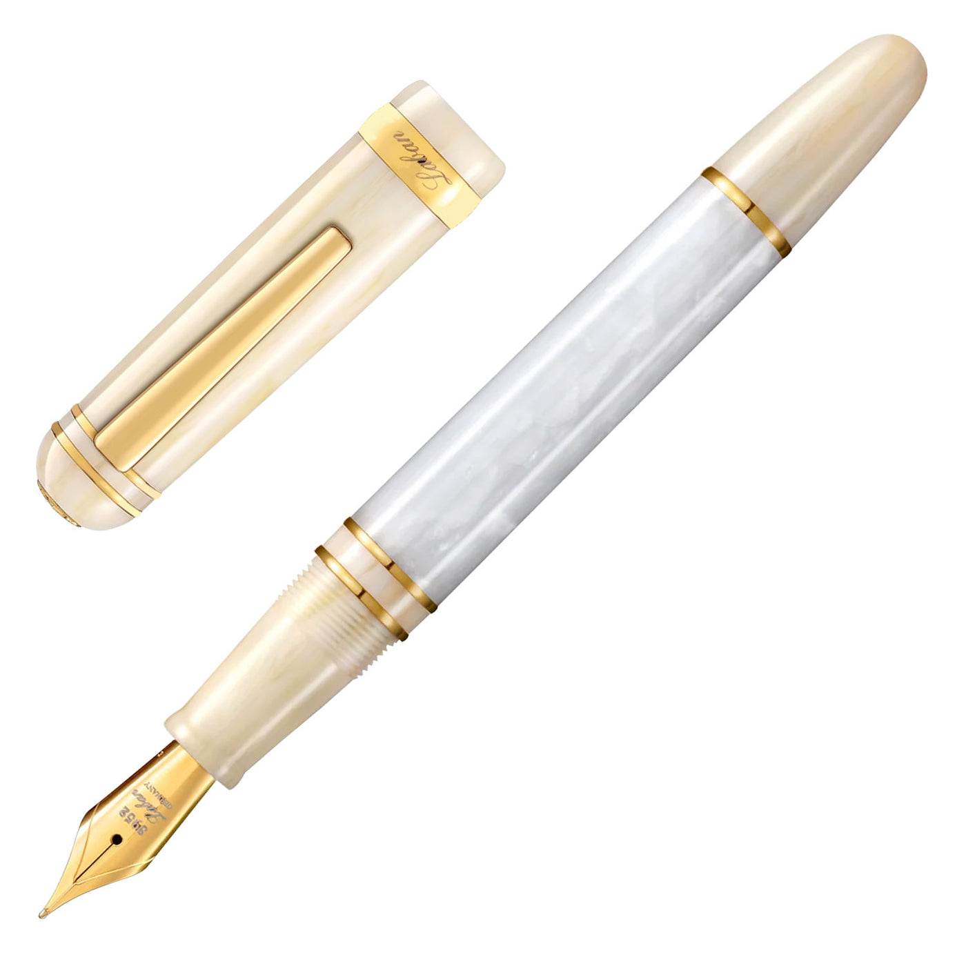 Laban 325 14K Gold Fountain Pen - Snow White 1