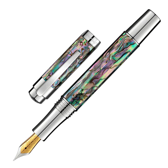 Laban Abalone Fountain Pen - Silver