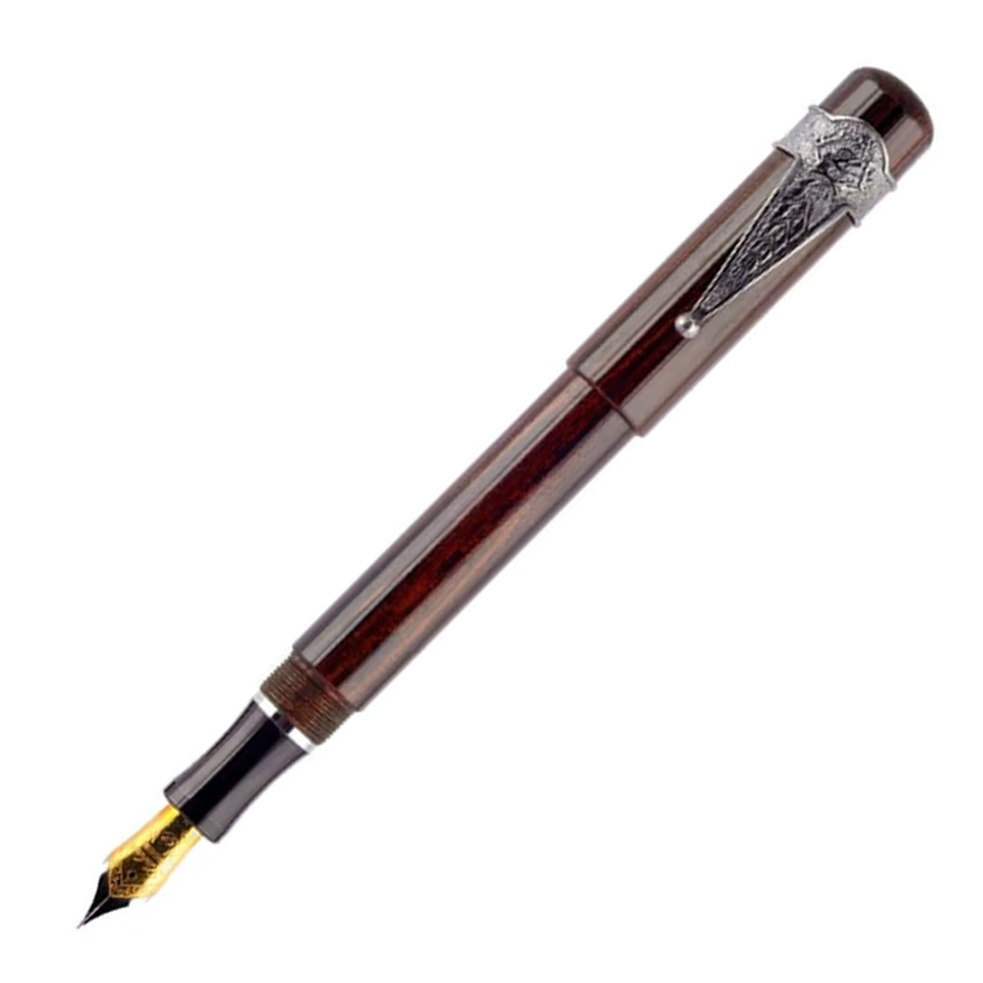 Laban Ebonite Fountain Pen - Burgundy CT 1