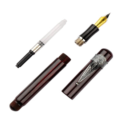 Laban Ebonite Fountain Pen - Burgundy CT 2