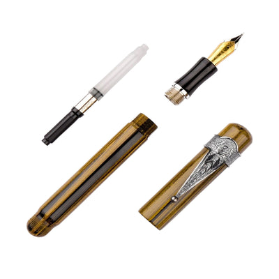 Laban Ebonite Fountain Pen - Yellow CT 2