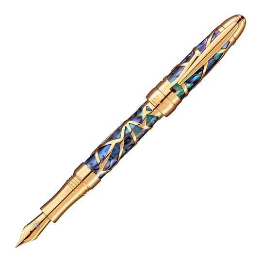 Laban Filigree Oceana Fountain Pen - Gold GT