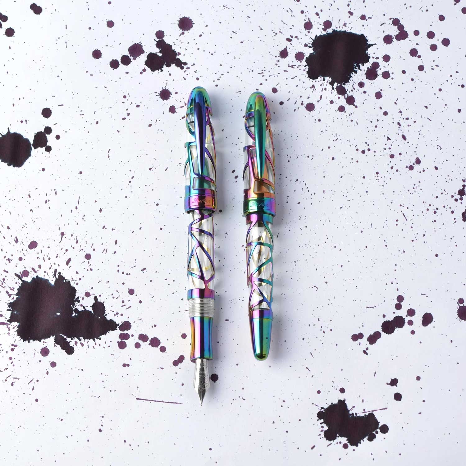 Laban Skeleton Fountain Pen - Rainbow – Makoba
