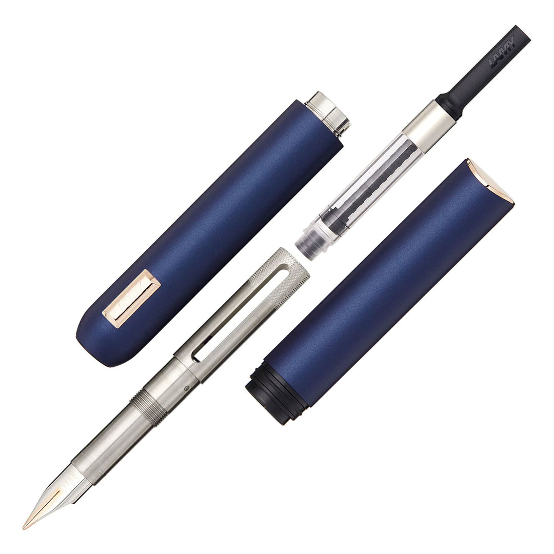 LAMY dialog（ダイアログ）CC Blue Lamy Dialog CC Fountain Pen - Matte Blue w RG Trim