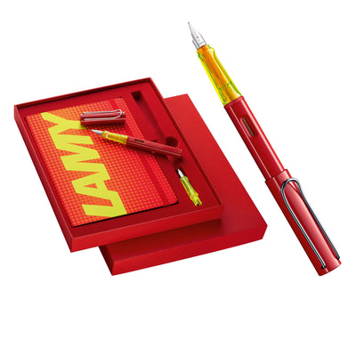 Lamy Git Set - ALstar Red Fountain Pen with A5 Red Notebook (Special Edition) 1