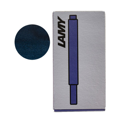 Lamy Pink Cliff Ink Cartridge Pack of 5 - Dark Blue 1