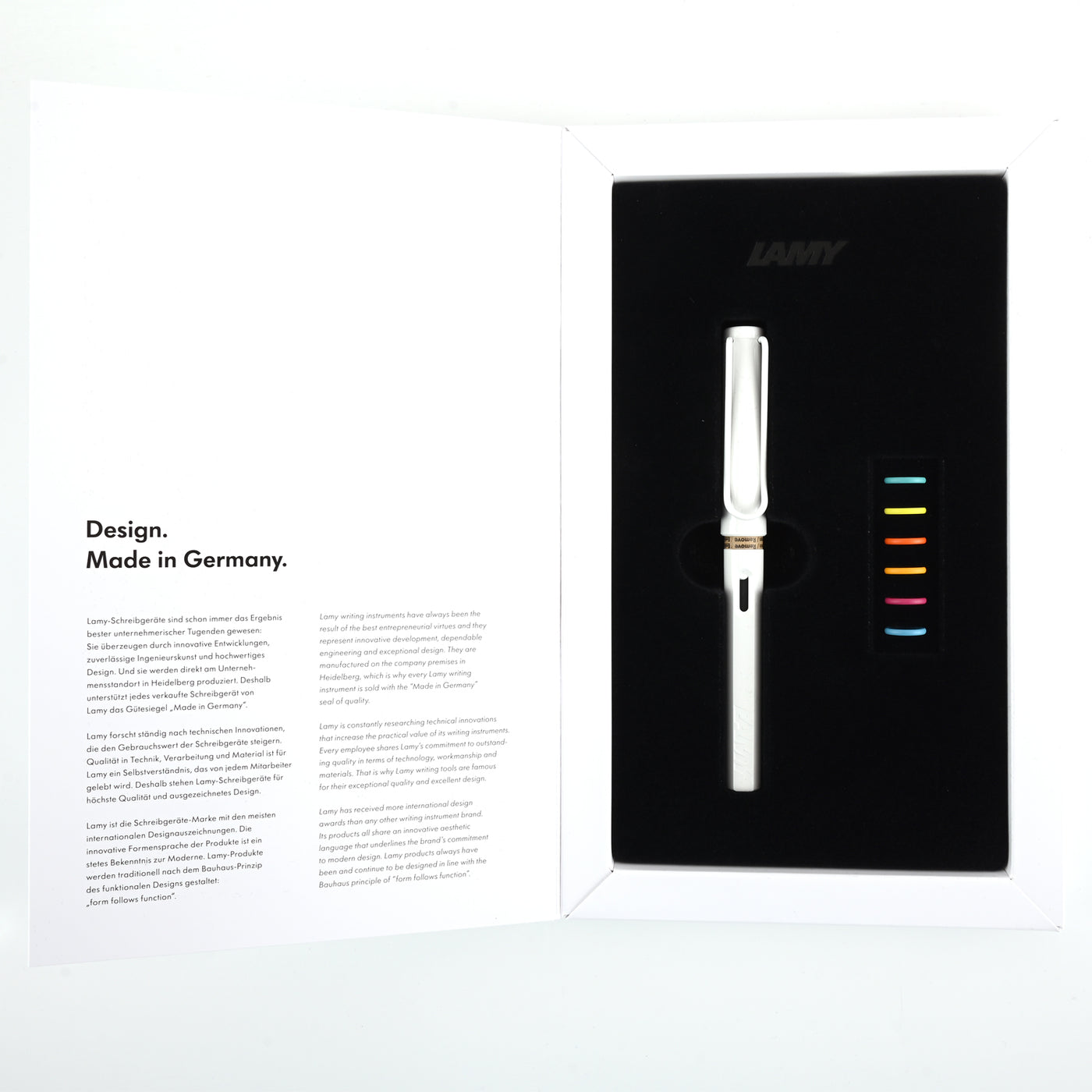 Lamy Safari Fountain Pen Multi Ring Set - All White (Special Edition) 10