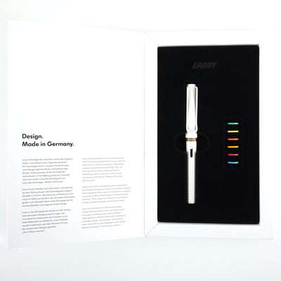 Lamy Safari Fountain Pen Multi Ring Set - All White (Special Edition) 10