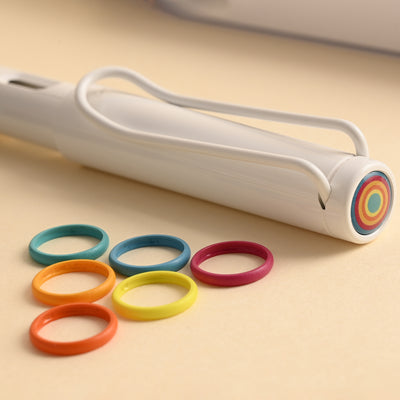 Lamy Safari Fountain Pen Multi Ring Set - All White (Special Edition) 13