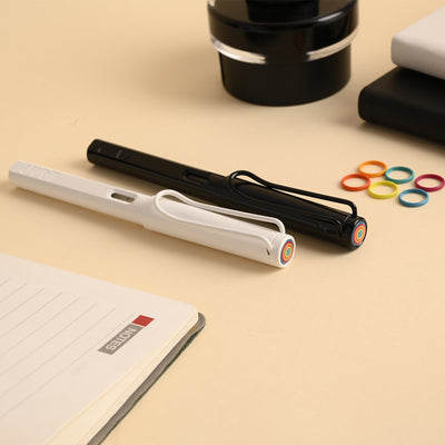 Lamy Safari Fountain Pen Multi Ring Set - All White (Special Edition) 16