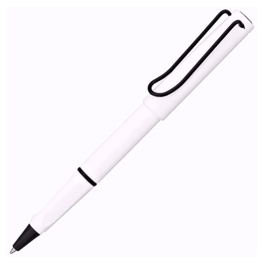 Lamy Safari Roller Ball Pen - White Black (Special Edition)