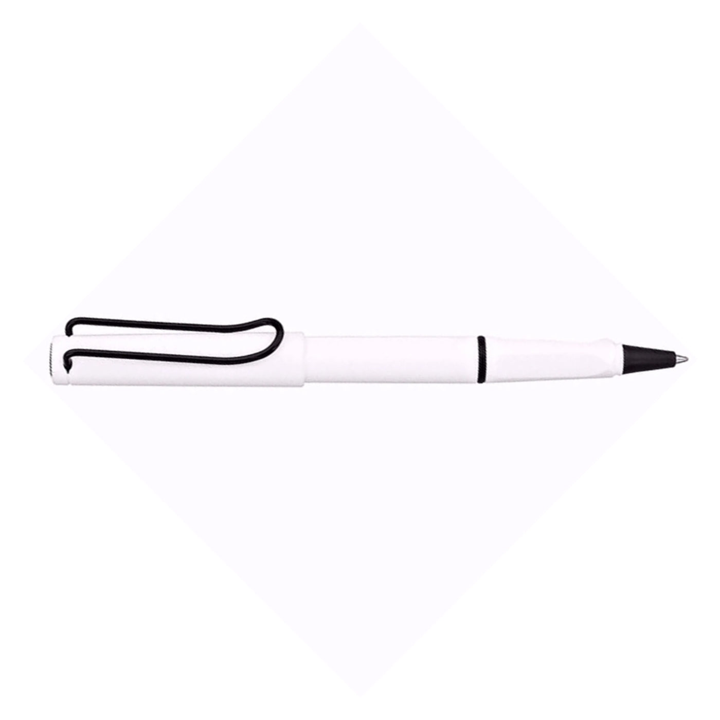 Lamy Safari Roller Ball Pen - White Black (Special Edition)
