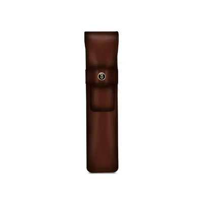 Lapis Bard Classic Leather Single Pen Holder - Cognac 4