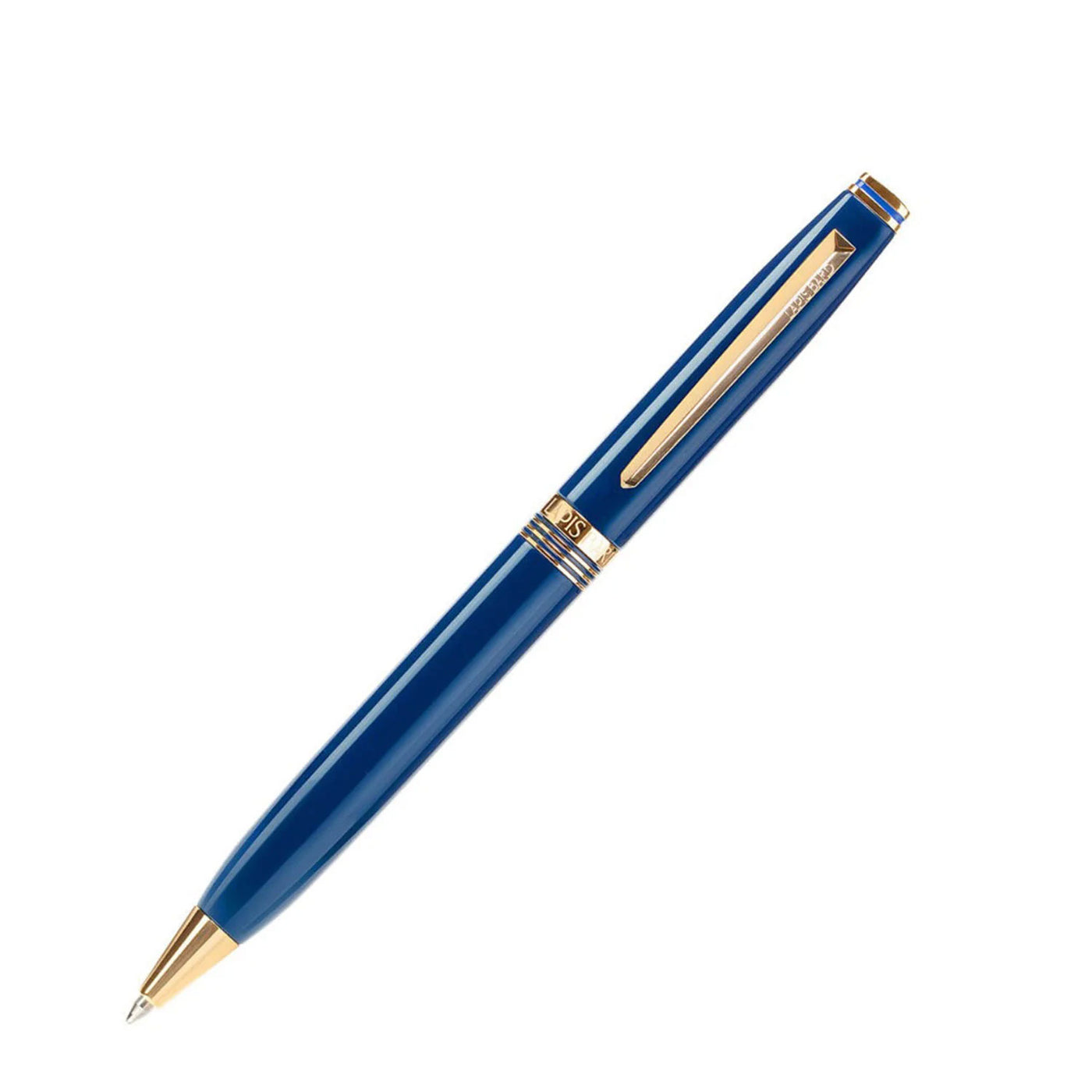 Lapis Bard Gift Set - Contemporary Blue Ball Pen with Shard Blue Gold Cufflinks 3