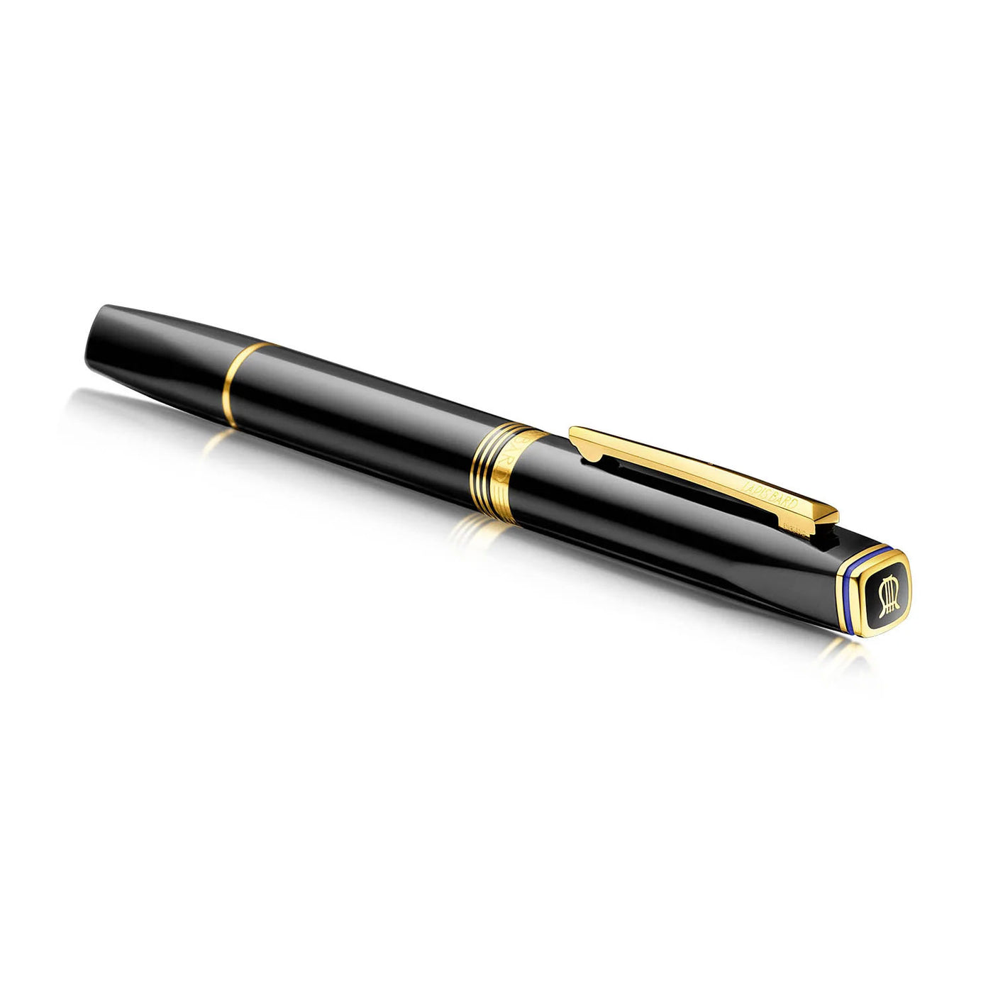 Lapis Bard Contemporary Roller Ball Pen - Black GT 4