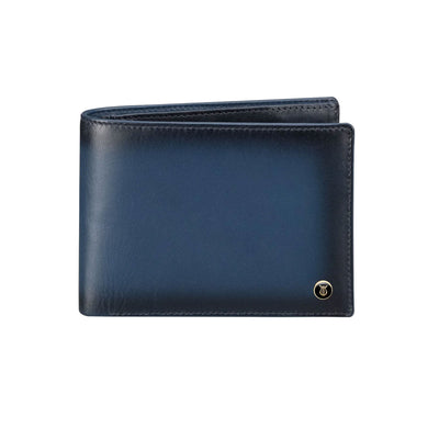 Lapis Bard Ducorium Bifold 3cc Wallet with Coin Pocket - Blue