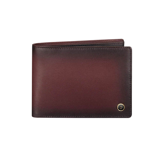 Lapis Bard Ducorium Bifold Evening 6cc Wallet with Additional Sleeve - Bordeaux