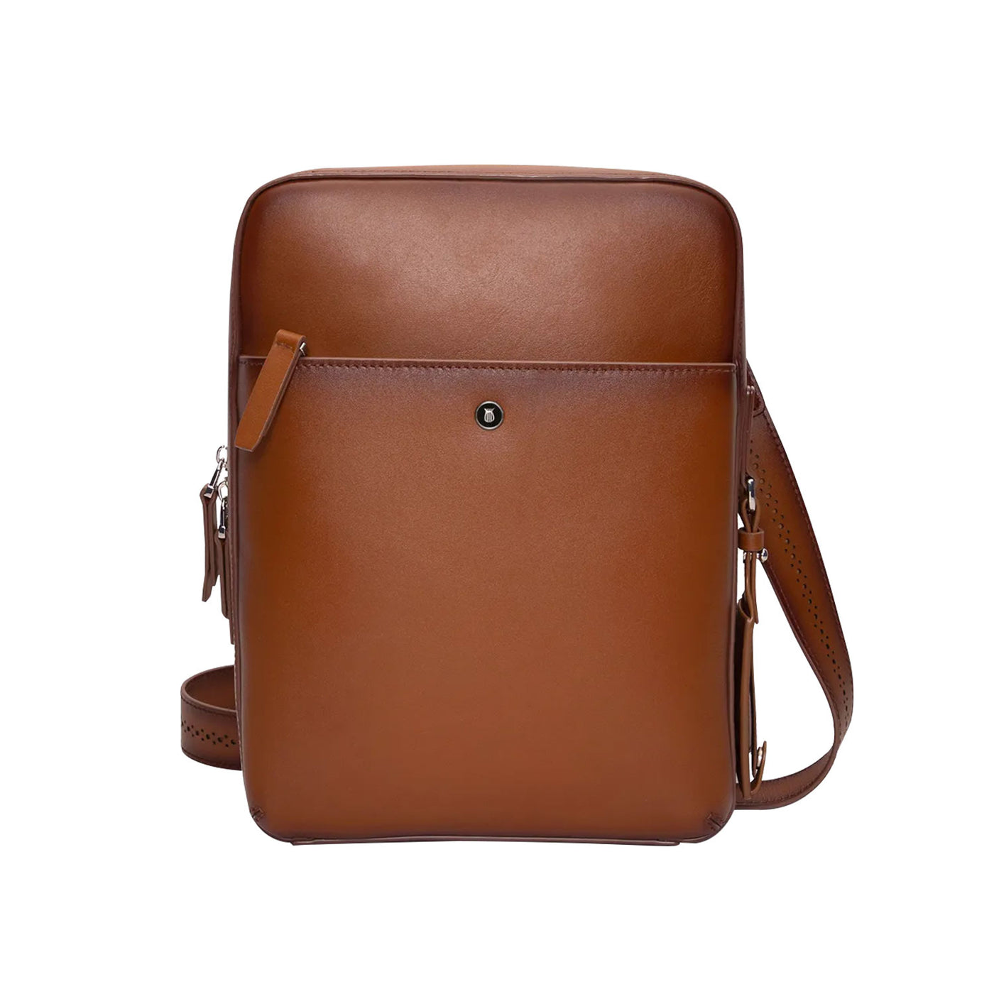 Lapis Bard Ducorium Kent 10.9inch Crossbody Travel Bag - Cognac 1