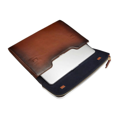 Lapis Bard Ducorium Laptop Sleeve With Shoulder Strap Cognac - 13 Inch 2