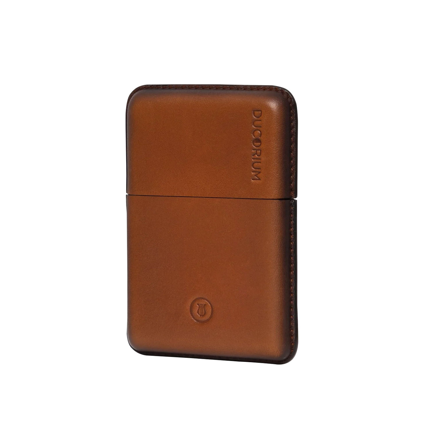 Lapis Bard Ducorium Moulded Card Case - Cognac