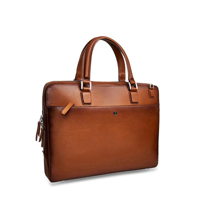 Lapis Bard Ducorium Spencer Laptop Business Bag, Cognac - 15" Slim