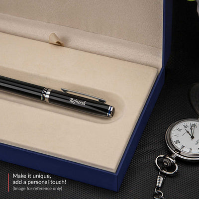 Lapis Bard Gift Set - Contemporary Black Ball Pen with Mayfair Credit Card Holder 6