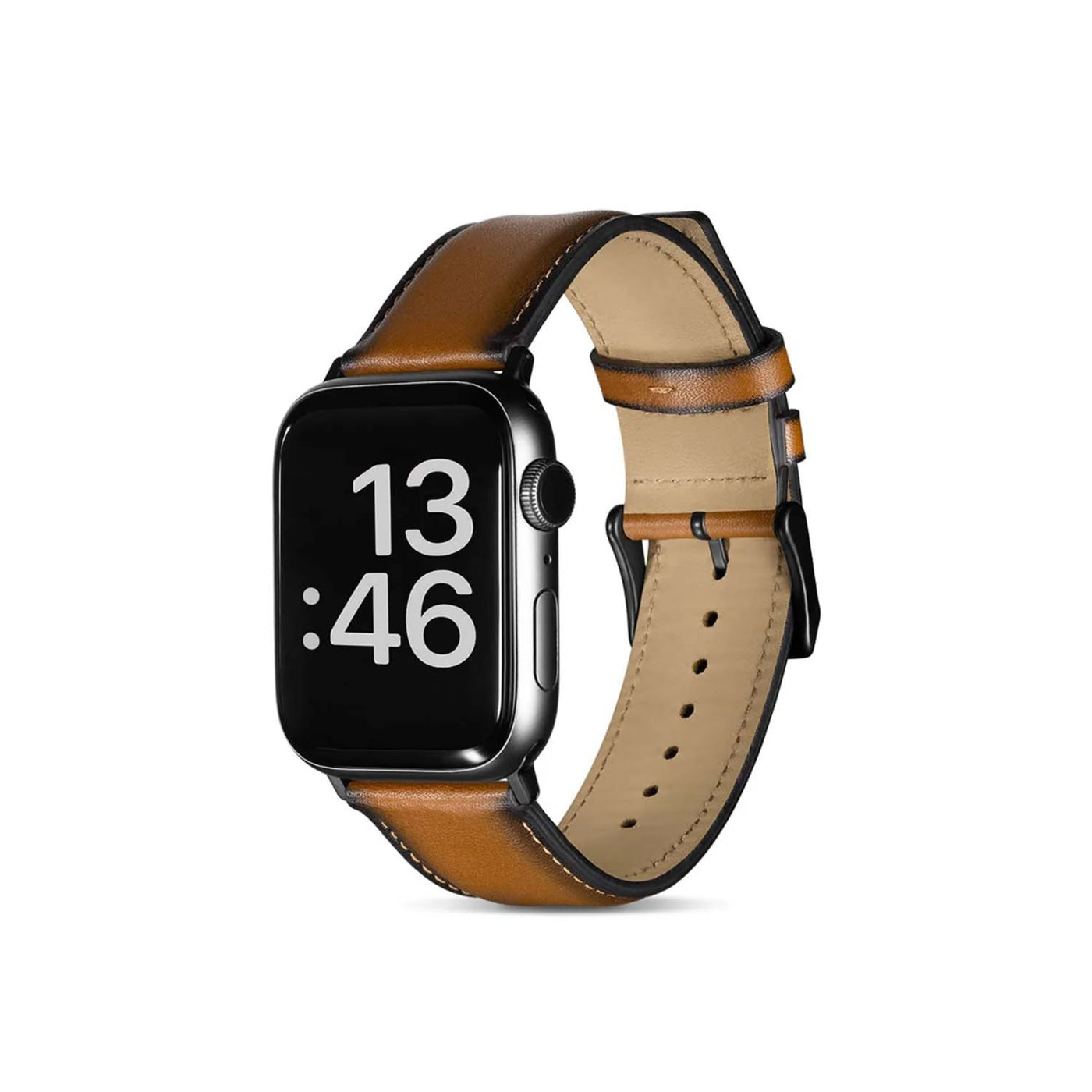 Lapis Bard Leather Apple Watch Strap Brown 1