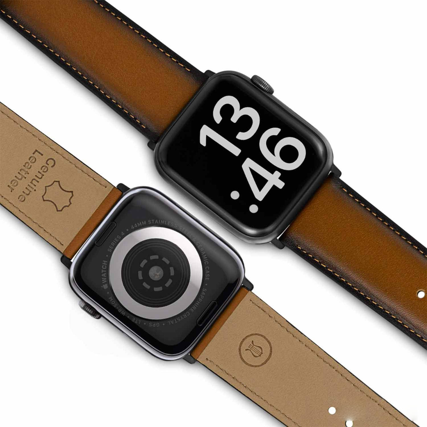 Lapis Bard Leather Apple Watch Strap Brown 2