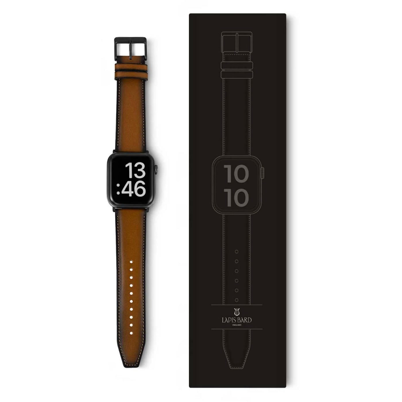 Lapis Bard Leather Apple Watch Strap Brown 4