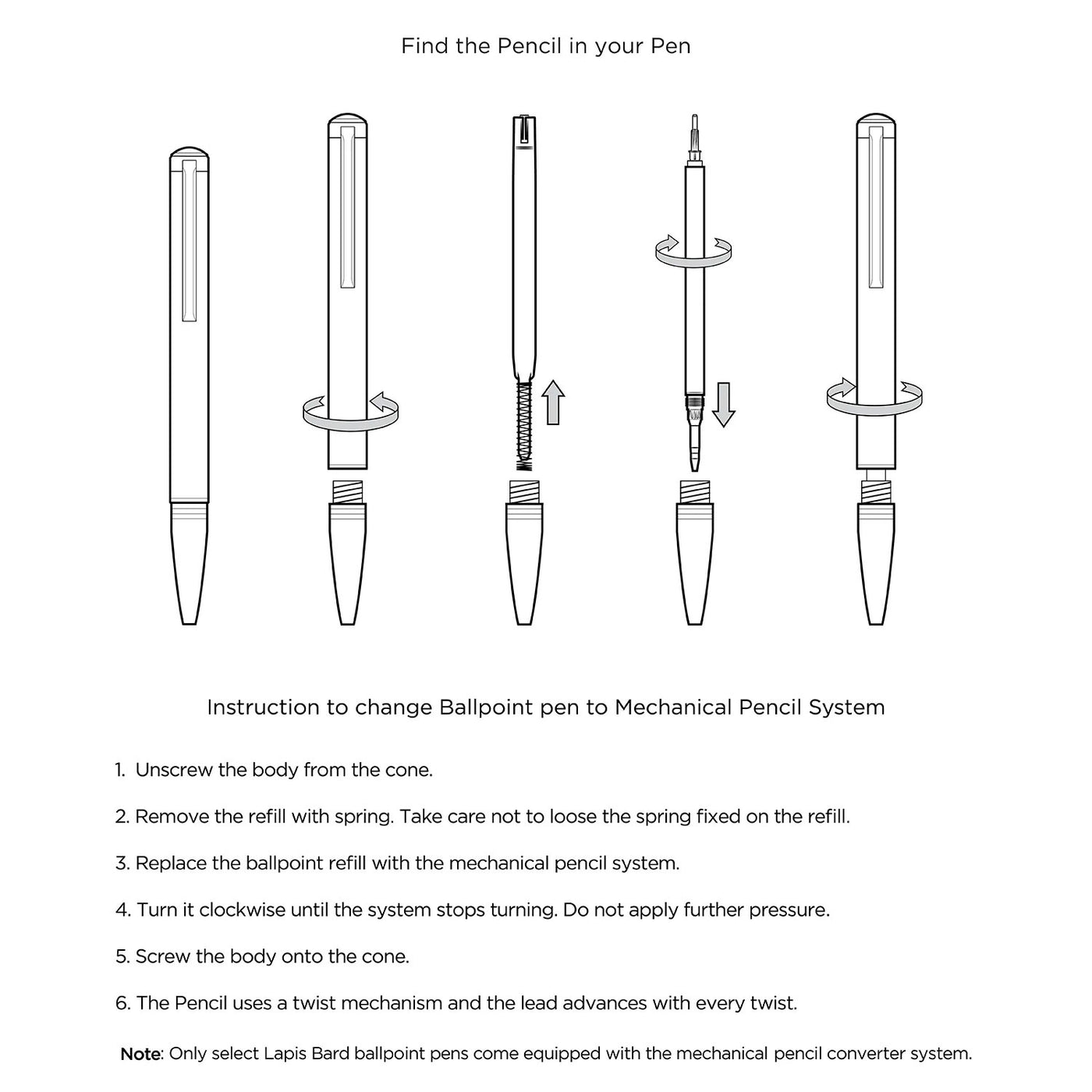 Lapis Bard Torque Ball Pen - Carbon Fibre (Special Edition) 11