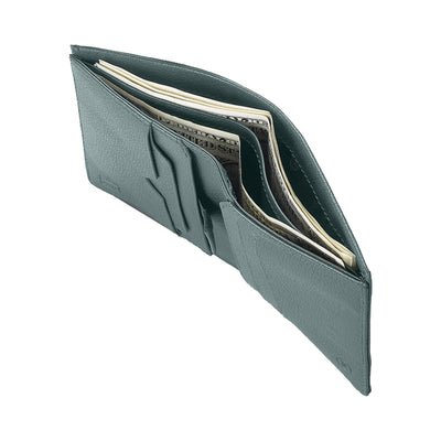 Lapis Bard Dual Compartment Bifold 6cc Wallet - Verdant 3