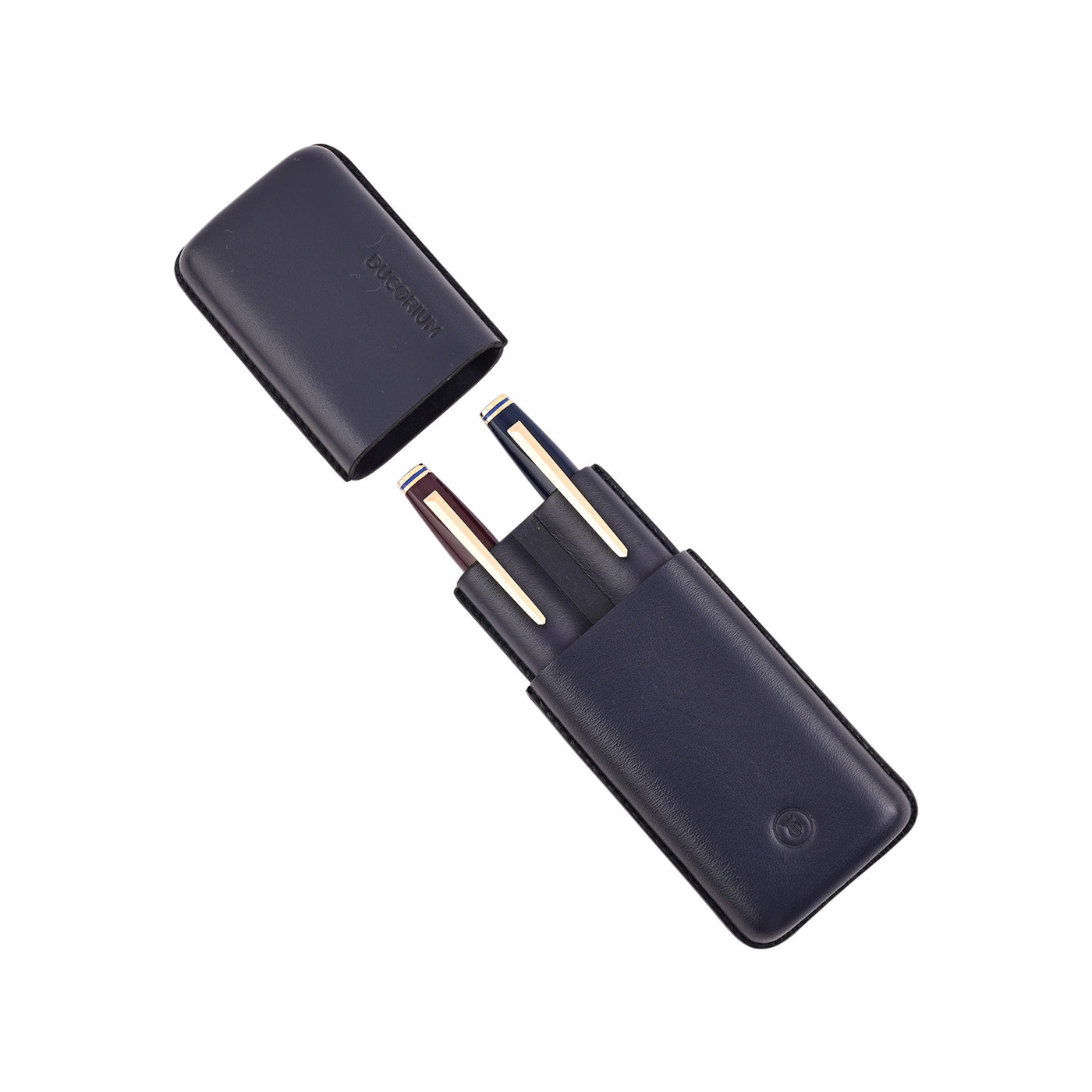 Lapis Bard Ducorium Moulded 2 Pen Case - Navy 1