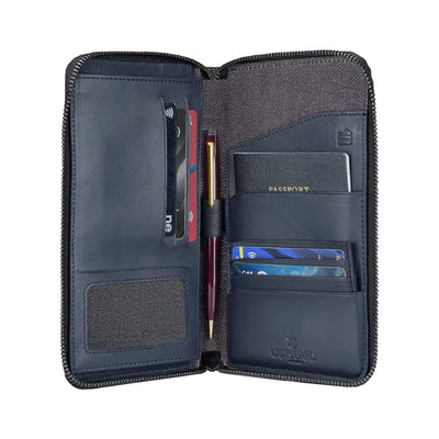 Lapis Bard Enigma Passport Wallet - Navy 3