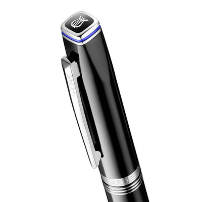 Lapis Bard Gift Set - Contemporary Black Ball Pen with Sullivan Black Belt