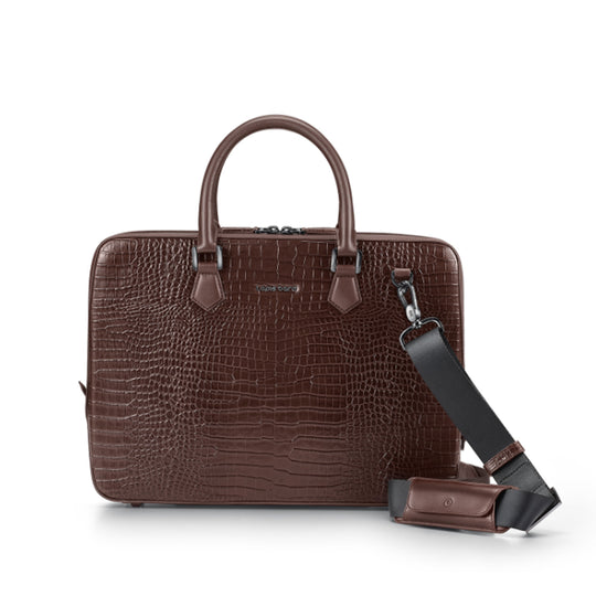 Lapis Bard Mandeville 14inch Single Compartment Laptop Bag - Dark Brown