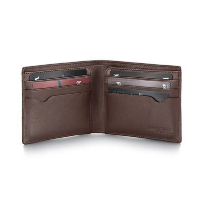 Lapis Bard Mandeville 6cc Wallet with Additional Credit Card Holder - Dark Brown