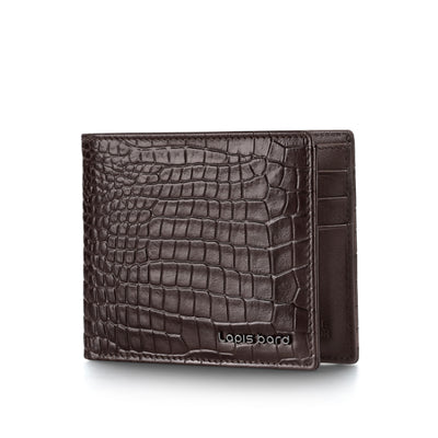 Lapis Bard Mandeville 6cc Wallet with Additional Credit Card Holder - Dark Brown