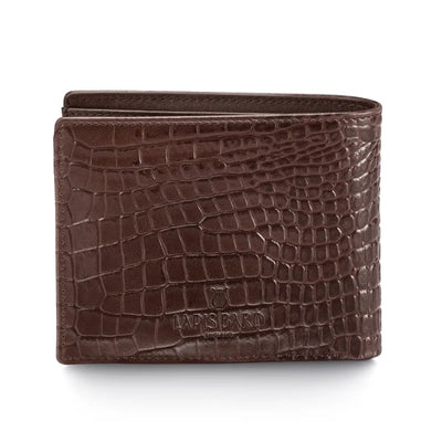Lapis Bard Mandeville 6cc Wallet with Additional Credit Card Holder - Dark Brown