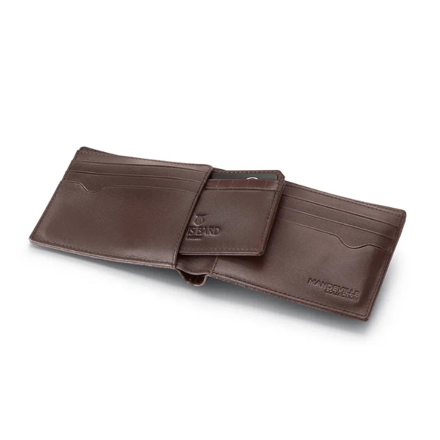 Lapis Bard Mandeville 6cc Wallet with Additional Credit Card Holder - Dark Brown